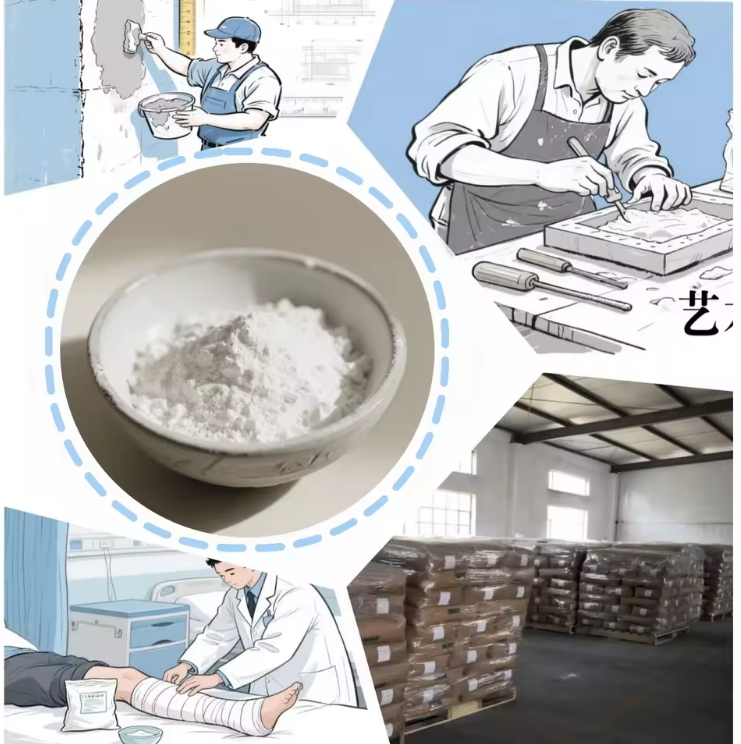 High-Performance Lightweight Gypsum Powder for Interior Walls Fast Drying Masonry Materials