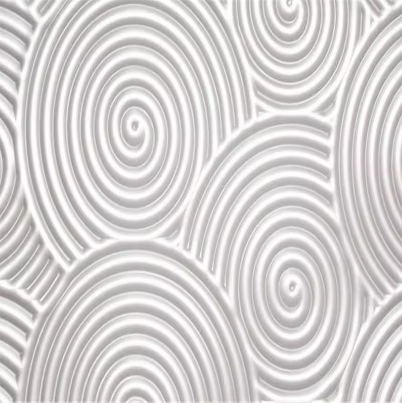 Wall Panel 3D Wave MDF Modern Laser Embossed 3D Wave MDF for TV Setting Wall Decorative