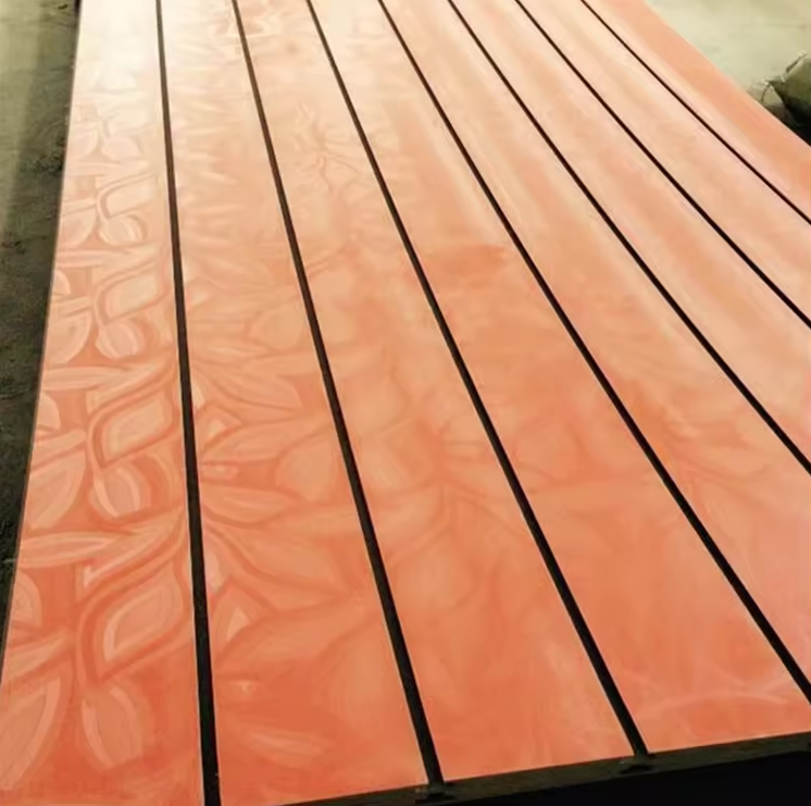 16mm 18mm Melamine Slatwall MDF Slotted Panel 1220*1220mm/1220*2440mm Grooved Aluminum Display Board